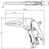 Bgs Technic Fiksuojamos replės | pistoleto tipo | ilgu snapu | 170 mm (7312)