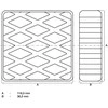 Bgs Technic Guminis padas | auto keltuvams | 116.5 x 116.5 x 36.5 mm (7037)