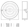 Bgs Technic Guminis padas | keltuvams ant ratukų | Ø 105 mm (72110)