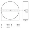 Bgs Technic Guminis padas | keltuvams ant ratukų | 75 x 35 mm (72112)