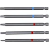 Bgs Technic Ilgų sukimo antgalių rinkinys | šešiabriauniai ir T profilio | 1/4" | 110 mm | 5 vnt. (4836)