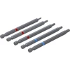 Bgs Technic Ilgų sukimo antgalių rinkinys | šešiabriauniai ir T profilio | 1/4" | 110 mm | 5 vnt. (4836)