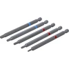 Bgs Technic Ilgų sukimo antgalių rinkinys | šešiabriauniai ir T profilio | 1/4" | 110 mm | 5 vnt. (4836)