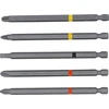 Bgs Technic Ilgų sukimo antgalių rinkinys | PH / PZ / SL profiliai | 1/4" | 110 mm | 5 vnt. (4832)