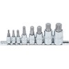 Bgs Technic Įpresuotų antgalių rinkinys | 6.3 mm (1/4") / 10 mm (3/8") / 12.5 mm (1/2") | Spline (XZN) | 8 vnt. (5105)