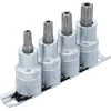 Bgs Technic Įpresuotų antgalių rinkinys | 12,5 mm (1/2") | T-Star su skyle (Torx) T40 - T55 | 4 vnt. (8885)