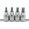 Bgs Technic Įpresuotų antgalių rinkinys | 12.5 mm (1/2") | T-Star (Torx) T40 - T55 | 4 vnt. (8886)