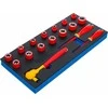 Bgs Technic Įrankių dėklas 1/3: VDE galvučių ir atsuktuvų rinkinys | 10 mm (3/8") | 17 vnt. (35867)
