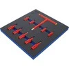 Bgs Technic Įrankių dėklas 2/3: VDE įpresuotų antgalių rinkinys | 10 mm (3/8") / 12,5 mm (1/2") Hex šešiakampis 4 - 10 mm | 10 vnt (70216)