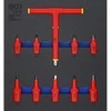 Bgs Technic Įrankių dėklas 2/3: VDE įpresuotų antgalių rinkinys | 10 mm (3/8") / 12,5 mm (1/2") Hex šešiakampis 4 - 10 mm | 10 vnt (70216)