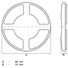 Bgs Technic Keičiama guminė atrama domkratui BGS 7875 | Ø 66 × 16 mm (7875-2)