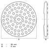 Bgs Technic Keičiama guminė atrama domkratui BGS 7875 | Ø 86 × 8 mm (7875-3)
