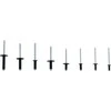 Bgs Technic Kniedžių asortimentas | juodos | Aliuminis | Ø 3.2 - 4.8 mm | 200 vnt. (85224)