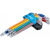 Bgs Technic L tipo raktų rinkinys | daugiaspalviai šarnyriniai ilgi | T-Star (Torx) T10 - T50 | 9 vnt. (74467)
