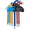 Bgs Technic L tipo raktų rinkinys | daugiaspalviai šarnyriniai ilgi | T-Star (Torx) T10 - T50 | 9 vnt. (74467)