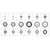 Bgs Technic Manžetų rinkinys kondicionieriams HNBR | Ø 3 - 22 mm | 225 vnt. (8121)