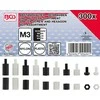 Bgs Technic Poveržlių movų ir Hex veržlių asortimentas | nailonas | 300 vnt. (9402)