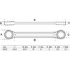 Bgs Technic Raktas kilpinis tiesus | 10 x 11 mm (30332)