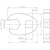 Bgs Technic Raktas "varnos koja" | 10 mm (3/8") | 14 mm (1756-14)