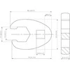 Bgs Technic Raktas "varnos koja" | 10 mm (3/8") | 17 mm (1756-17)