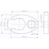 Bgs Technic Raktas varnos koja | 20 mm (3/4") | 38 mm (1759-38)