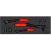 Reversinių terkšlių rinkinys su adapteriais | 6.3 mm (1/4") - 10 mm (3/8") - 12.5 mm (1/2") | 7 vnt (72122)