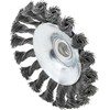 Bgs Technic Vielinis šepetys lėkštės tipo – stambus plienas, 18 „knot“ – M14×2, Ø115 mm (3981)