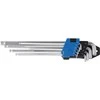 Bgs Technic Šešiakampių šarnyrinių ilgų XXL raktų rink. su patrumpintais užlenktais galais 9vnt, 1.5 - 10 mm (9374)