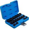 Bgs Technic Smūginių galvučių rinkinys | patrumpintos | 12,5 mm (1/2") | 8–24 mm | 17 vnt. (9286)