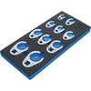 Bgs Technic Šoninių raktų rinkinys | Įrankių dėklas 1/6 | 10 mm (3/8") / 12.5 mm (1/2") / 20 mm (3/4") | 10 vnt. (9818)