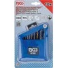 Grąžtas Bgs Technic Užlūžusių varžtų išsukėjų ir kairinių grąžtų rinkinys | HSS | titano nitridas | 2 - 7.5 mm | 10 vnt. (6780)