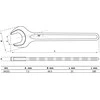 Bgs Technic Veržliaraktis atviru galu | DIN 894 | 21 mm (34221)