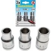Bgs Technic Galvučių rinkinys | 12,5 mm (1/2") | 10 - 11 - 13 mm | 3 vnt. (15123)