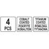 Grąžtas Yato Toya Sa Poland Grąžtai kontaktiniams taškams nugręžti | HSS Cobalt | 4 vnt. (YT-28922)