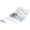 Bgs Technic Kabliukų ir kaiščių / diubelių asortimentas | 125 vnt. (88192)