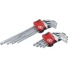 Bgs Technic L tipo raktų rinkinys | ilgi | T-Star (Torx) T10 - T50 / Hex šešiakampis 1,5 - 10 mm | 18 vnt. (822)