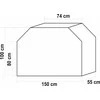 Toya Sa Poland Uždangalas griliui | Oxford 210D, PU, UV atsparus | 150×55×100 cm (99762)