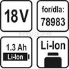 STHOR BATTERY LI-ION 18V 1,3 AH IKI 78983