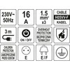STHOR ilgintuvas / viršįtampių apsauga / perkrovos juostelė, 5 lizdai, 3,0 m