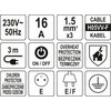 STHOR PRZEDŁUŻACZ / LISTWA PRZEPIĘCIOWA / PRZECIĄŻENIOWA 6-GNIAZD 3,0m aliumininės