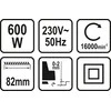 Toya Sa Poland STHOR Elektrinis oblius 82 mm 600 W