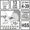 Grąžtas STHOR grąžtai STOPNIOWE 4-39mm