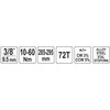 Yato Toya Sa Poland Dinamometrinis raktas | 10 mm (3/8") | 10 - 60 Nm (YT-07672)