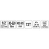 Yato Toya Sa Poland Dinamometrinis raktas | 12.5 mm (1/2") | 40 - 220 Nm (YT-07676)