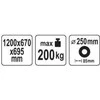 Toya Sa Poland Malkų transportavimo vežimėlis | su pripučiamais ratais | 200 kg (78657)