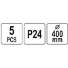 Toya Sa Poland YATO ABRAZYVINIAI DISKAI VELCRO 400mm P 24 DĖL YT-82330 /5 vnt.