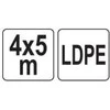 Toya Sa Poland Apsauginė konstrukcinė folija | LDPE 20 µm | 4 x 5 m (09457)