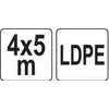 Vorel Toya Sa Poland Apsauginė konstrukcinė statybinė folija | stipri LDPE 30 µm | 4 x 5 m (09459)