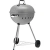 Toya Sa Poland Apvalus anglies grilis, lauko gaminimui, didelis 54 cm kepimo paviršius, nešiojamas sodo grilis, pilkas BBQ