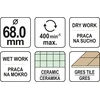 Grąžtas Deimantinė gręžimo karūna Yato YT-60433; 68 mm